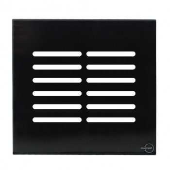 Placa p/ 12 Interruptores 4x2 - Novara Glass Preto Brilhante